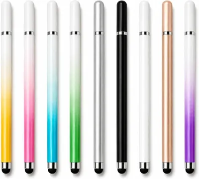 Obrázok produktu pre Dotykové pero 2 v 1, vysoká citlivosť, 9 kusov, vhodné pre tablet a smartfón