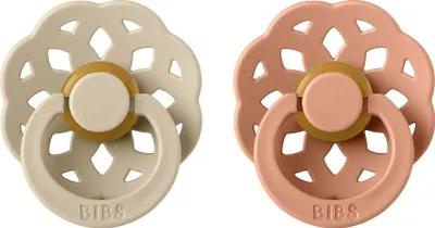 Obrázek produktu pro BIBS Boheme dudlíky z přírodního kaučuku 2 ks velikost 2, Vanilla/Peach