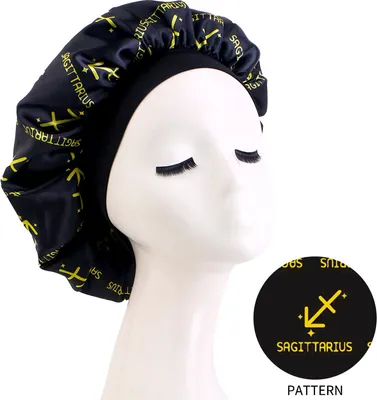 Produktbild von INF Schütze Sternzeichen Satin Schlafhaube Elastisch für Damen, 1 Stück Modell 6