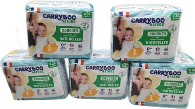 Produktbild von CARRYBOO Windeln Größe 1 2-5 kg Empfindliche Haut Natürlich und ultra-saugfähig