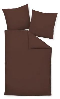 Produktbild von Janine Mako-Satin Kissenhülle Kiss. 40x60 1 teilig  Colors 31001-87-640 schoko