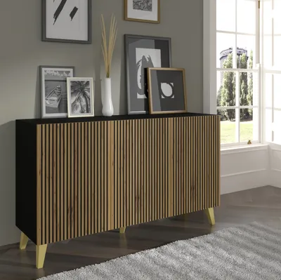 Zdjęcie produktu dla Homlando komoda Ravenna P 150 3D czarna, artisan