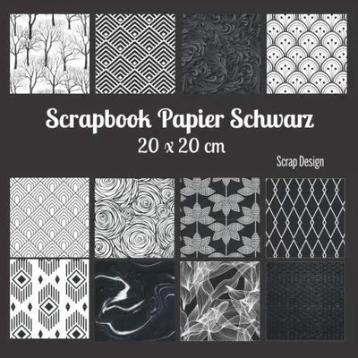Zdjęcie produktu dla Album do scrapbookingu, papierowy, czarny, format 20 x 20 cm