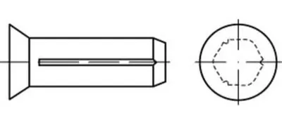 Produktbild von DIN 1477/ISO 8747 Senkkopferbnägel Stahl 3 x 6 K 500 Stk