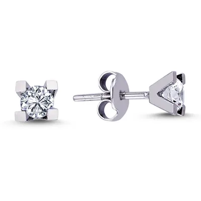 Produktbild von 0,46 Carat Diamant Solitär Ohrringe Ohrstecker