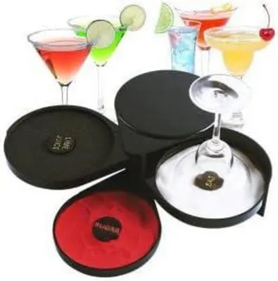 Produktbild von 3-Stufiges Barkeeper Werkzeug Cocktail-Zubehör Glas-Rimmer Drehbares Salz Zuhause Praktische Bar Limettensaft Zucker 3 Ebenen getrenntes Design