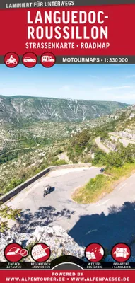 Produktbild von MoTourMaps Languedoc-Roussillon Auto- und Motorradkarte 1:330.000