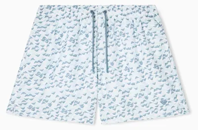 Produktbild von EMPORIO ARMANI Herren-Boxershorts, Allover-Logo, Weiß, Größe XL