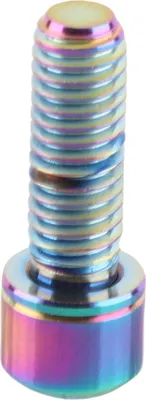 Image de Keenso Vis en titane avec rondelle �� Vis à tête conique Nouvelle vis à tête conique en alliage de titane avec rondelle pour VTT(M6X16 couleur vive)
