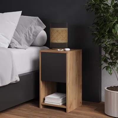 Obrázek produktu pro Noční stolek Vicco Evo Zlatý dub power/antracit Sada 2 kusů, Model 57748