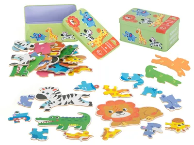 Obrázok produktu pre Puzzle v plechovke safari zvieratá 25 puzzle