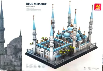 Produktbild von Wange 5251 – Blaue Moschee (Sultan-Ahmed-Moschee), 1129 Teile | Architekturbausatz Istanbul, Türkei
