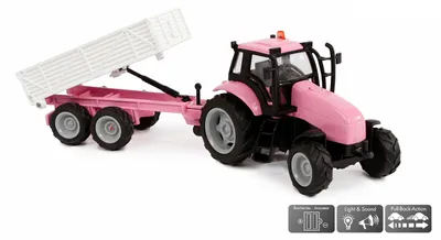 Image de HKG Tracteur avec remorque św-dźw métal rose 510241