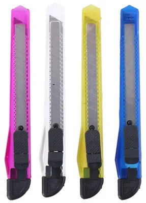 Produktbild von 4 x Hobbymesser verschiedene Farben Cuttermesser