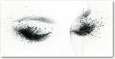Produktbild von Tulup Glas-Bild -140x70- Wandkunst Dekorative Wand für Küche & Wohnzimmer - Menschen - Make-up - Schwarzweiß