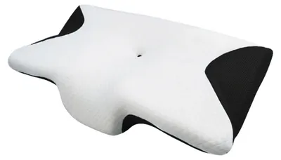 Zdjęcie produktu dla Poduszka do spania, pianka z pamięcią kształtu, ergonomiczne podparcie szyi, czarna
