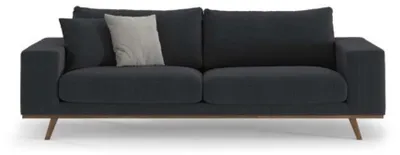Produktbild von Graues Wohnzimmersofa Luxus Dreisitzer Polstercouch Moderne Möbel Stil