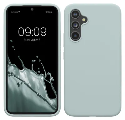 Produktbild von kwmobile Handyhülle für Samsung Galaxy A54 5G Hülle - Case Silikon - Kabelloses Laden - Schutzhülle Cover in Cool Mint
