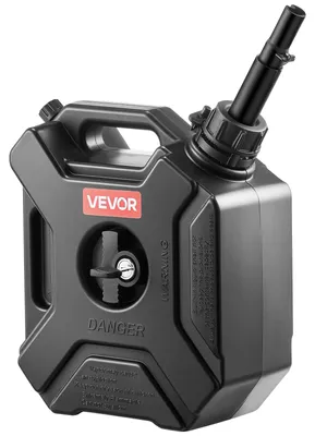 Obrázok produktu pre Kanister na palivo VEVOR 5 l, kanister na benzín s výtokom a uzamykateľným držiakom, max. prietok 15 l/min, nádoba na kvapalinu pre väčšinu automobilov, motocyklov, štvorkoliek a vozidiel UTV, čierny