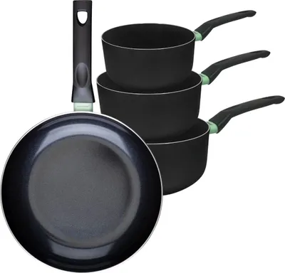 Image de Ensemble de 1 poêle de 28 cm et 3 casseroles 16, 18 et 20 cm Fackelmann Brandao