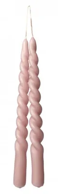 Productafbeelding van Branded kaars, gedraaid, roze, Ø 2,2 cm x 25 cm
