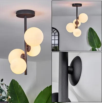 Produktbild von Isorella Deckenlampe aus Metall/Glas in Schwarz/Weiß