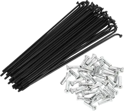 Produktbild von Universal-Fahrradspeichen, Fahrrad-Radspeichen, 14G, 138 mm Länge, Kohlenstoffstahl, Schwarz, 1 Set
