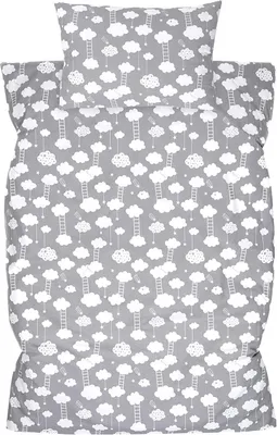 Produktbild von Amilian Kinderbettwäsche 2-teilig – 100×135 & 40×60 cm – 100 % Baumwolle, Hotelverschluss – für Babybett, Kleinkinderbett & Gitterbett