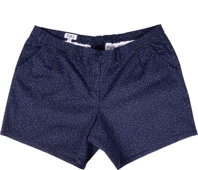 Produktbild von FIRI Damen-Shorts Bermudas mit hoher Taille, große Größe, dunkelblau mit Punkten, 52