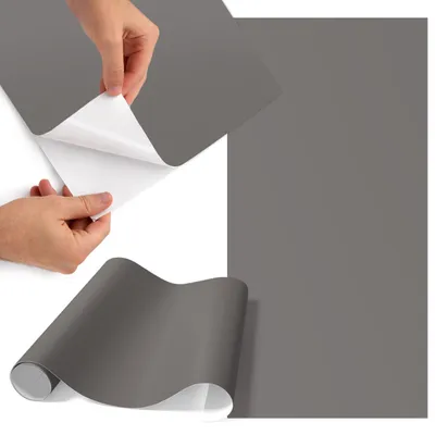 Zdjęcie produktu dla Folia do mebli 75 x 150 cm – folia samoprzylepna do mebli – folia samoprzylepna – folia do mebli – folia do mebli kuchennych – folia samoprzylepna do kuchni – folia do szafek – wodoodporna – zmywalna – samoprzylepna – bez pęcherzyków powietrza – usuwalna bez śladów – ciemnoszara