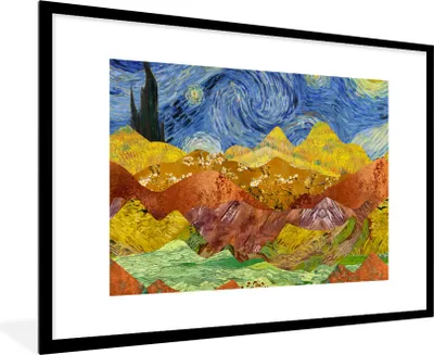 Produktbild von MuchoWow® Gerahmtes Poster Van Gogh - Alte Meister - Malerei 90x60 cm - Poster mit Schwarzem Bilderrahmen Wandposter Rahmen Foto Bilder - Wanddekoration - Fotos