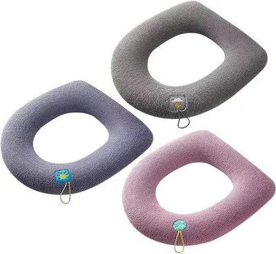 Produktbild von Famanu Toilettensitzbezug, 3 Stück, universell, warme Toiletz Sitzauflage, waschbar, weich, dick