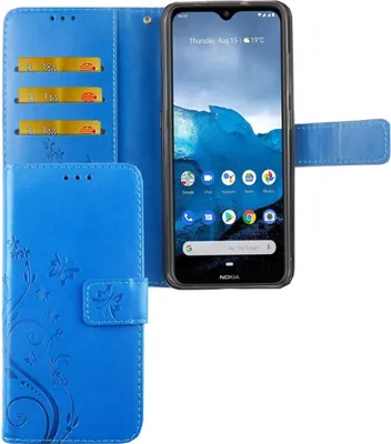 Zdjęcie produktu dla Etui na telefon komórkowy Nokia 6.2 etui ochronne etui z klapką etui na kartę niebieskie