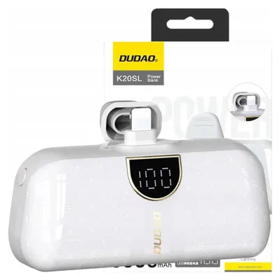 Obrázok produktu pre Dudao Mini Powerbank v tvare tašky veľmi kapacitná 5000Mah biela