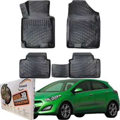 Produktbild von Trimak Autofußmatten kompatibel mit HYUNDAI i30 (2.Gen.) 2012-2017 Auto Allwetter Gummimatten