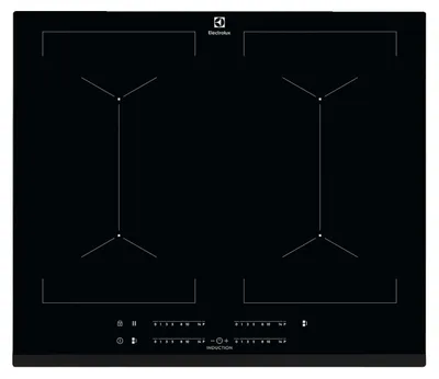 Zdjęcie produktu dla Electrolux EIV644, Czarny, Wbudowany, 60 cm, Płyta indukcyjna strefowa, Szkło, 4 stref(y)