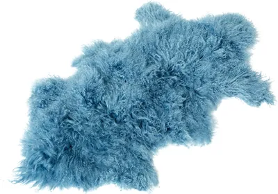 Produktbild von Naturform Tibetlammfell Teppich 100x55cm JAY20 Blau 100cm