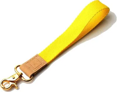 Image de Lanière de poignet jaune fluo pour femme, cordon court