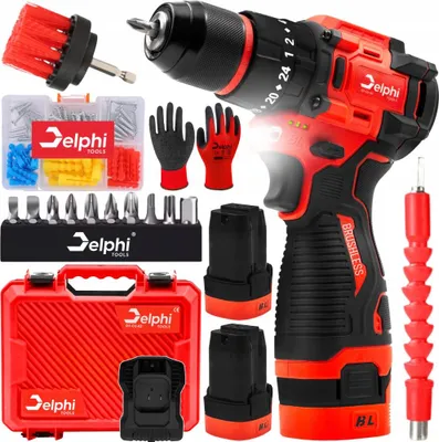 Zdjęcie produktu dla Wkrętarka akumulatorowa Delphi Tools, 16,8V, 50Nm, 2 akumulatory, w walizce