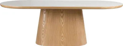 Produktbild von Housecraft Living Almira Esstisch Oval 200 cm Holz Weiß/Braun