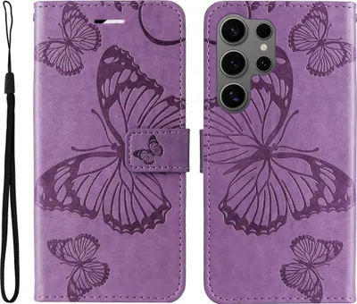 Produktbild von Samsung Galaxy S25 Ultra Hülle - Coverup Schmetterlinge Klapphülle - Lila
