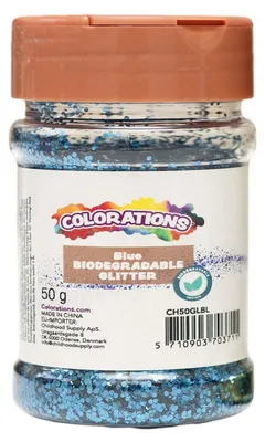 Image de Colorations - Paillettes biodégradables bleues - 50g