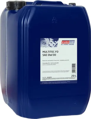 Produktbild von EUROLUB MULTITEC FO für 0W-30 20 Liter Motoröl Motorenöl WSS-M2C950-A STJLR.03.5007 Öl