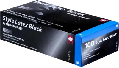 Zdjęcie produktu dla Black Ninja, jednorazowe rękawiczki lateksowe firmy Ampri, bezpudrowe, rozmiar XL