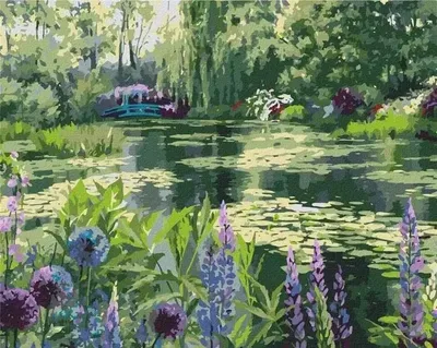 Obrázok produktu pre Maľovanie podľa čísel – Monetova záhrada 40x50 – Ideyka