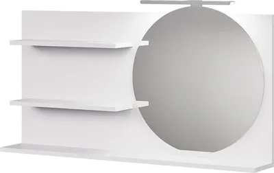 Produktbild von Spiegelregal  Vicco Avena Weiß 100 x 50 cm mit 3 offenen Fächern, Model 58563