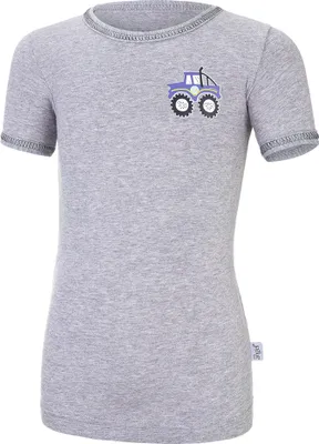 Produktbild von T-Shirt dünn kurzer Ärmel Motiv Outlast® - Grau Meliert, 116