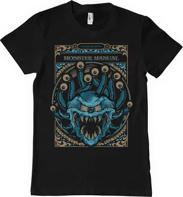 Produktbild von Dungeons and Dragons T-Shirt Herren Monsters Manual schwarz M