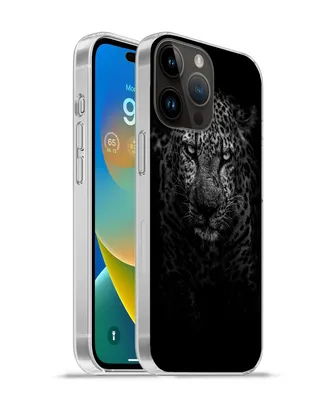 Produktbild von MuchoWow® Handyhülle Schutzhülle Hülle für Apple iPhone 14 Pro Max Leopard - Schwarz - Weiß Silikon Softcase Handy Hülle - Hardcover
