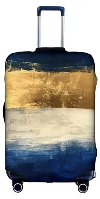 Produktbild von Elastische Gepäckabdeckung, waschbar, kratzfest, gold, blau und weiß, Medium